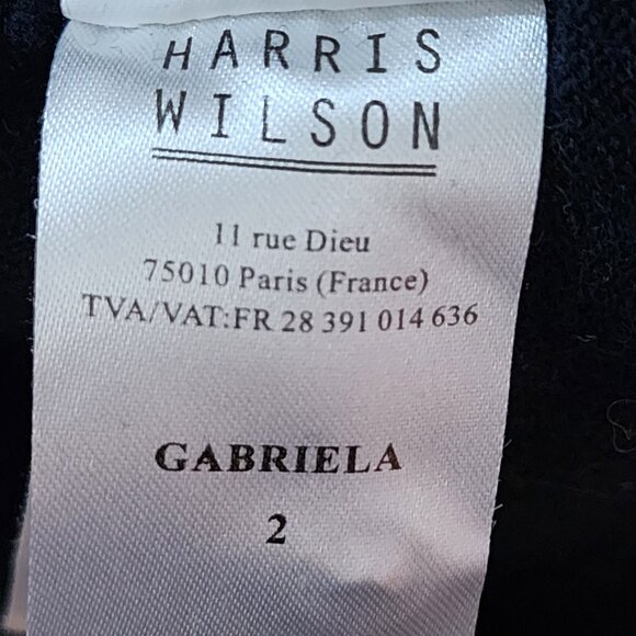 Harris Wilson Navy 100% Merino Wool Popover Gabriela Sweater Dress - Picture 7 of 8